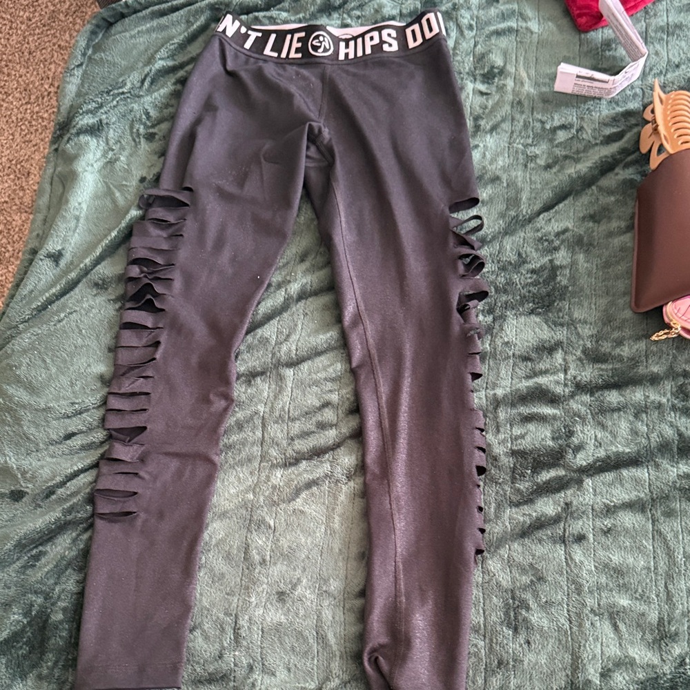 Girls Black Side-Ruched Active Leggings